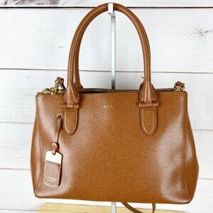 Lauren Newbury zip satchel saffiano leather